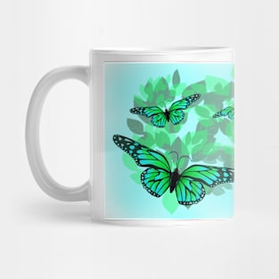 Green Butterflies Mug